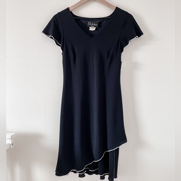 Vintage S.L. Fashions Black Dress - Picture 1 of 4